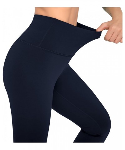 Compression Yoga Pants with Inner Pockets in High Waist Athletic Pants Tummy Control Stretch Workout Yoga Legging Navy Blue $...