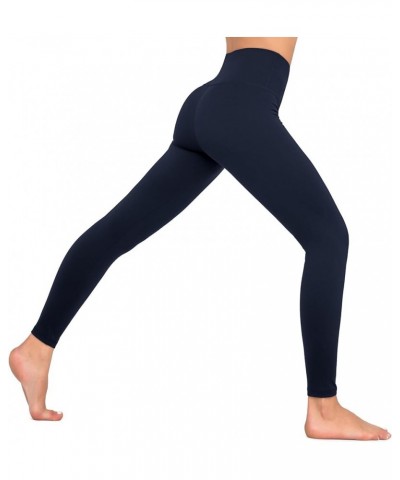 Compression Yoga Pants with Inner Pockets in High Waist Athletic Pants Tummy Control Stretch Workout Yoga Legging Navy Blue $...