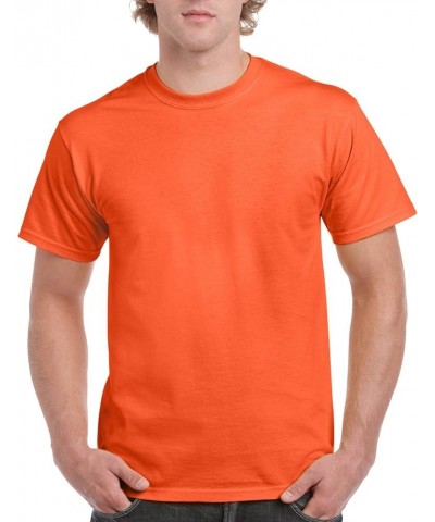 Men's Short Sleeve 4-Pack Cotton Jersey T-Shirt Orange $7.03 T-Shirts