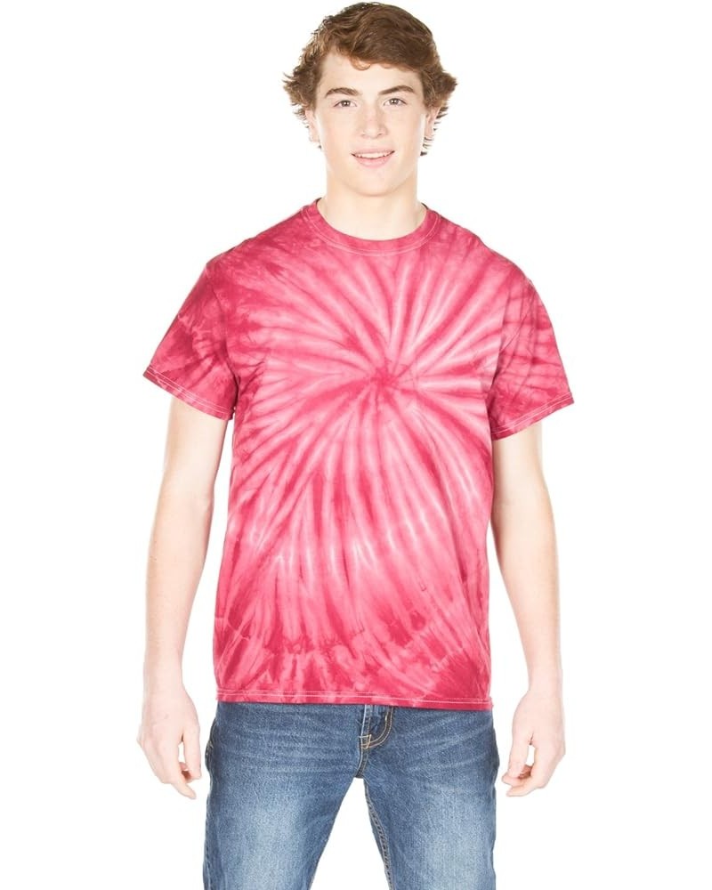 Faded Cyclone Scattered Pattern Design Unisex Adult Tie Dye T-Shirt Tee Maroon $9.59 T-Shirts