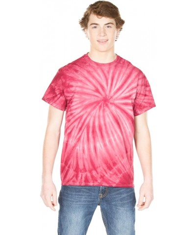 Faded Cyclone Scattered Pattern Design Unisex Adult Tie Dye T-Shirt Tee Maroon $9.59 T-Shirts