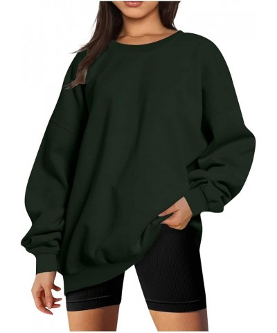 RMXEi Women Casual Hoodie,Women's Casual Fashion Long Sleeve Solid Color Zip Sweatshirt Top Dark Green-5 $15.20 Hoodies & Swe...