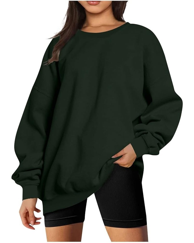 RMXEi Women Casual Hoodie,Women's Casual Fashion Long Sleeve Solid Color Zip Sweatshirt Top Dark Green-5 $15.20 Hoodies & Swe...