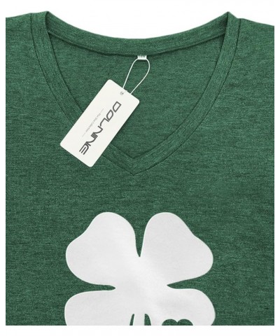 Plus Size St. Patrick's Day Shirts for Women Summer Casual Short Sleeve Green Tops 18_green_spe $14.10 Others