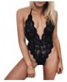 Sexy Lingerie for Women Naughty for Sex/Play Sexy Eyelash Lace Bodysuit Snap Crotch Teddy Lingerie Sleepwear Black $5.56 Ling...