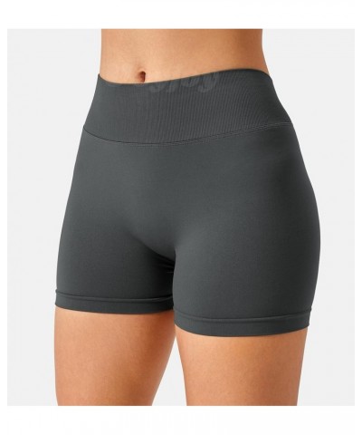 V Cross Back Scrunch Butt Shorts Seamless Workout High Waisted Shorts Squat Proof Booty Shorts 0 Asphalt $10.50 Activewear