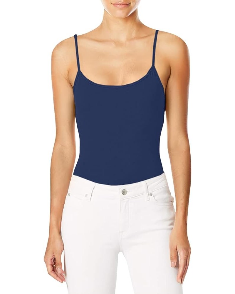 Women's Cami with Built-in Shelf Bra, Stretch Cotton Camisole, Adjustable Straps Navy -1 Pack 1 $10.97 Tanks