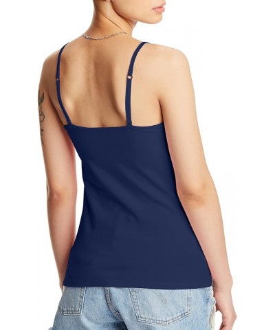 Women's Cami with Built-in Shelf Bra, Stretch Cotton Camisole, Adjustable Straps Navy -1 Pack 1 $10.97 Tanks