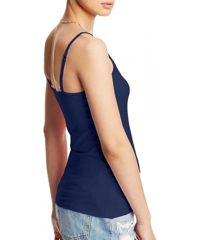 Women's Cami with Built-in Shelf Bra, Stretch Cotton Camisole, Adjustable Straps Navy -1 Pack 1 $10.97 Tanks