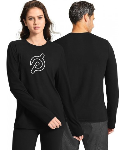 Unisex Classic Long Sleeve Shirt Black P Outline Logo Medium $22.18 Activewear