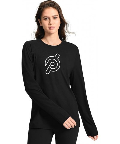 Unisex Classic Long Sleeve Shirt Black P Outline Logo Medium $22.18 Activewear