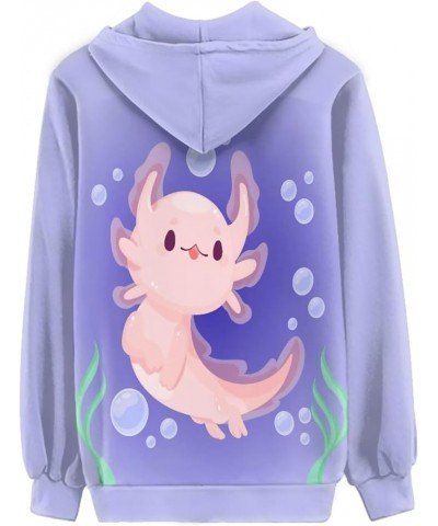 Cute Jacket Women Zip Up Hoodie XS-5XL Fashion Hoodies & Sweatshirts Teens Hooded Pullover Tops Axolotl Design $22.50 Hoodies...