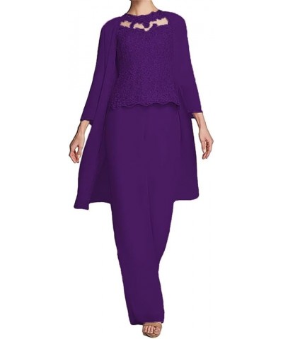 Mother of The Bride Pant Suits for Wedding Pantsuits for Women Dressy Wedding Guest Mother of Groom Pant Suits Purple $39.39 ...