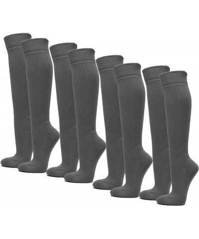 Knee High Sports Athletic Baseball Softball Socks, 4 Pairs Pack Charcoal Gray $12.30 Activewear