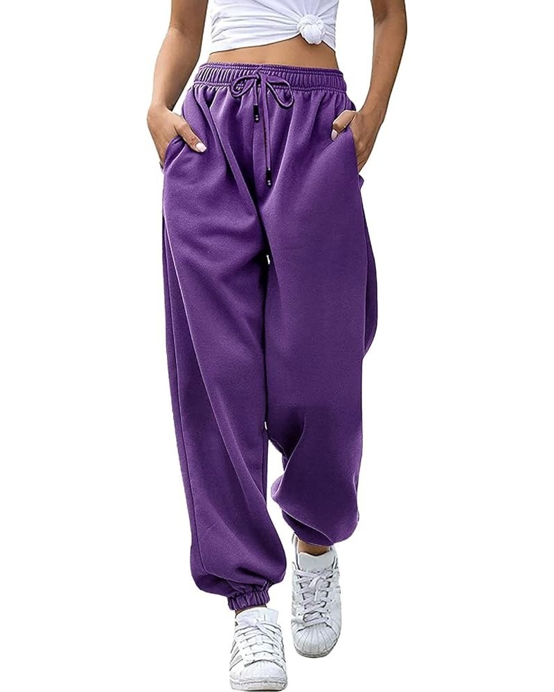 Women's Casual Baggy Sweatpants Athletic Workout Drawstring High Waisted Cinch Bottom Gym Lounge Joggers with Pockets Drawstr...