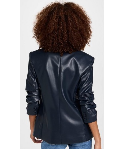 Women's Faux Leather Kylie Jacket Navy $152.61 Coats