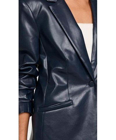 Women's Faux Leather Kylie Jacket Navy $152.61 Coats