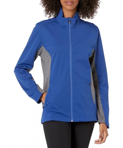 Women's Long Sleeve Full Zip Lightweight Navigate Softshell Jacket Tour Blue $24.60 Jackets