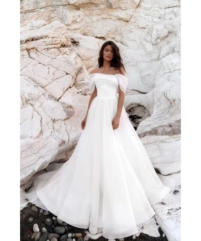 Tulle Prom Dresses for Women Balll Gown Off Shoulder Long Wedding Quinceanera Dresses Silver $38.99 Dresses