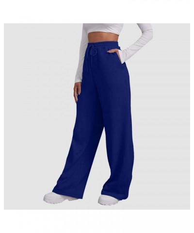 Women's Lightweight Cotton Soft JoggerHigh Waist Workout Yoga Tapered SweatpantsCasual Fleece Long Pants with Pockets B-navy ...