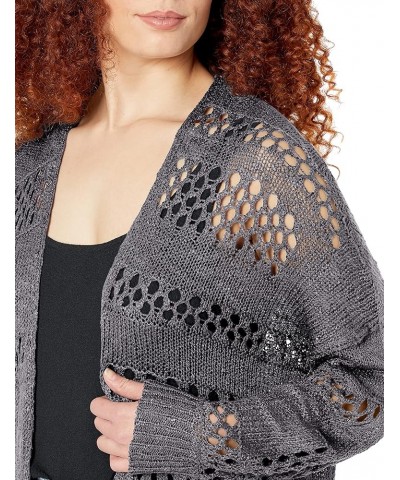 Womens 2024 Summer Crochet Cardigan Sweater Long Sleeve Boho Oversized Open Front Outwear Dark Gray $13.28 Sweaters