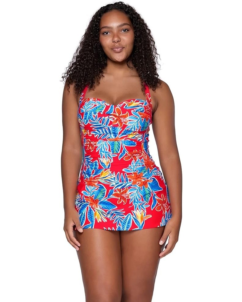 Sienna Swim Dress Women's One Piece Swimsuit Tiger Lily $62.04 Swimsuits