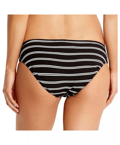 Women's Hipster Bikini Bottom Swimsuit Inka Stripe Black $22.00 Swimsuits