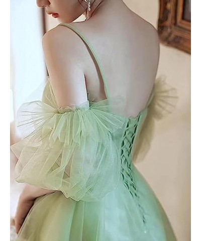 Sweetheart Tulle Homecoming Dresses for Teens Short Prom Dress Juniors 2024 Puffy Sleeves Cocktail Dress Lake Blue $48.44 Dre...