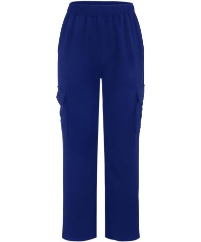 Wide Leg Sweatpants for Women Baggy Fleece High Waisted Joggers with Pockets Comfy Drawstring Lounge Sweat Pants C-blue $9.51...