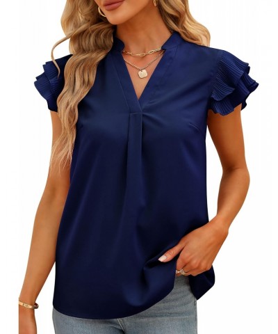 Women's Business Casual Tops Ladies V Neck T Shirts Blouses for Women $13.24 T-Shirts