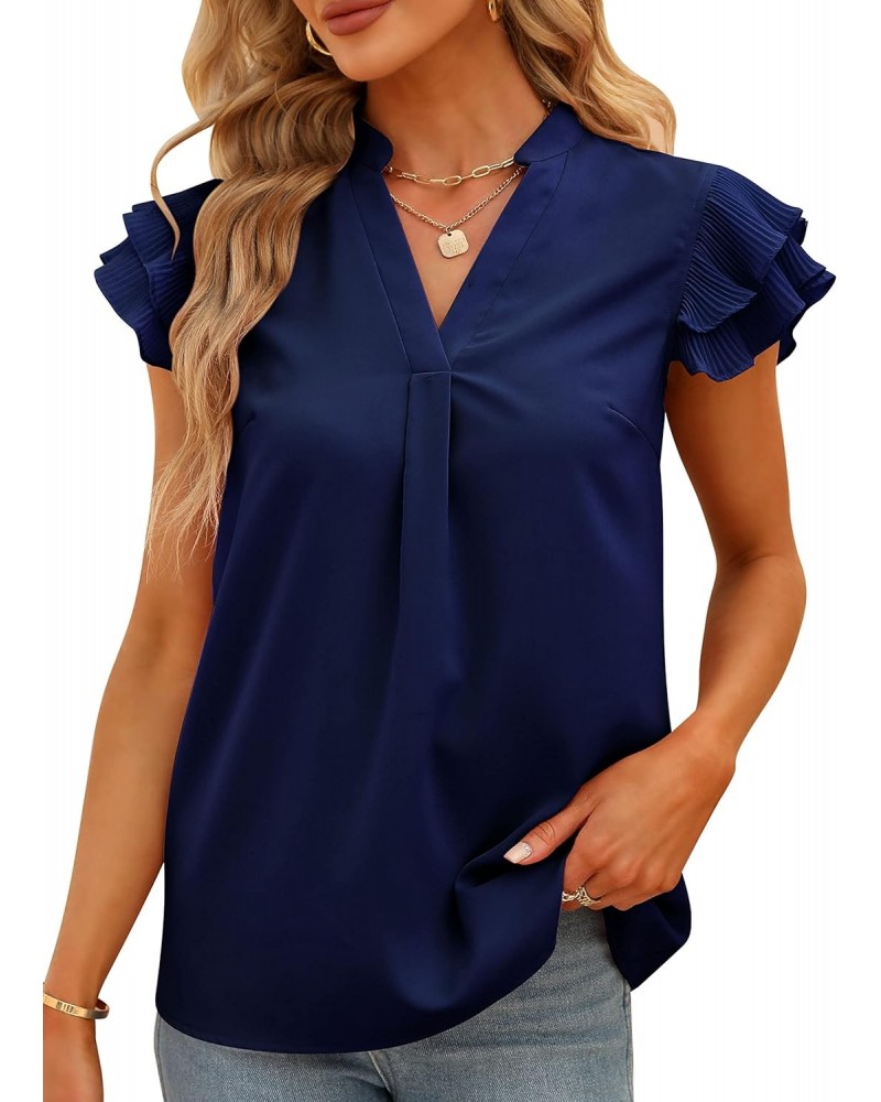 Women's Business Casual Tops Ladies V Neck T Shirts Blouses for Women $13.24 T-Shirts