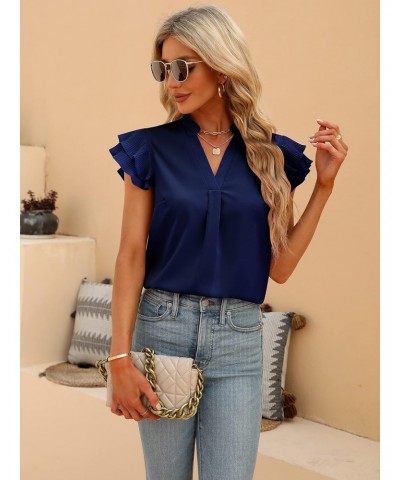 Women's Business Casual Tops Ladies V Neck T Shirts Blouses for Women $13.24 T-Shirts