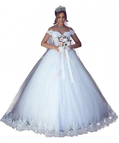 Women's Lace Wedding Dresses for Bride 2023 Ball Gowns White White Style 2 $49.60 Dresses