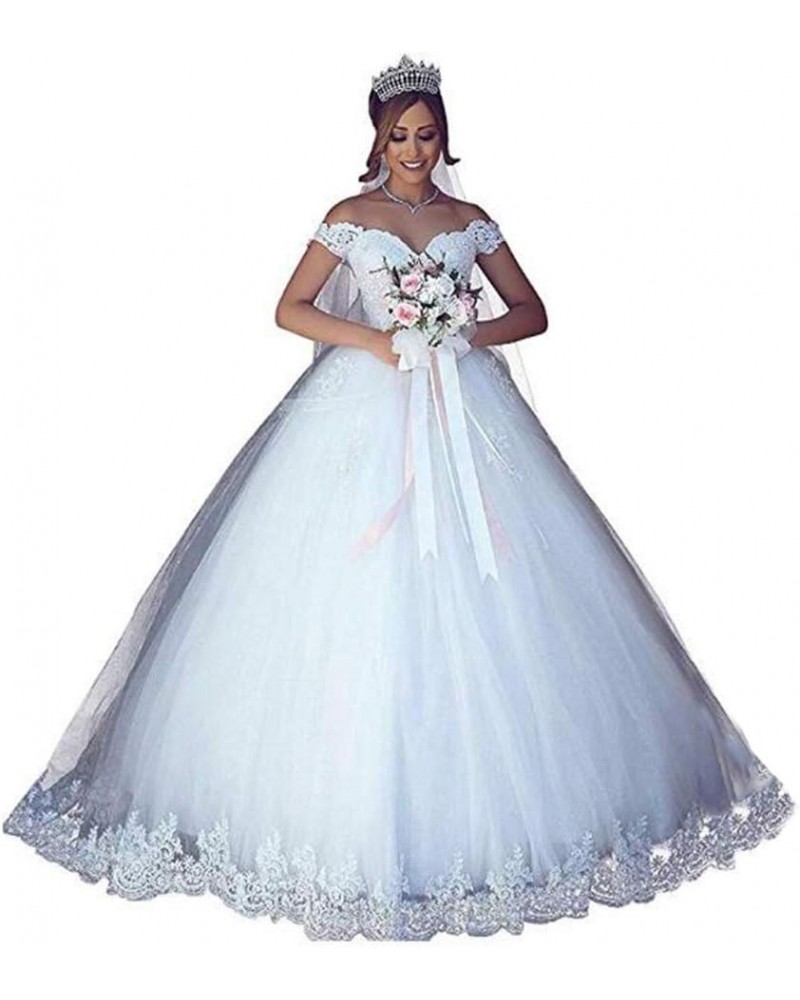 Women's Lace Wedding Dresses for Bride 2023 Ball Gowns White White Style 2 $49.60 Dresses