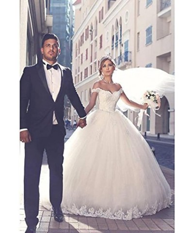 Women's Lace Wedding Dresses for Bride 2023 Ball Gowns White White Style 2 $49.60 Dresses