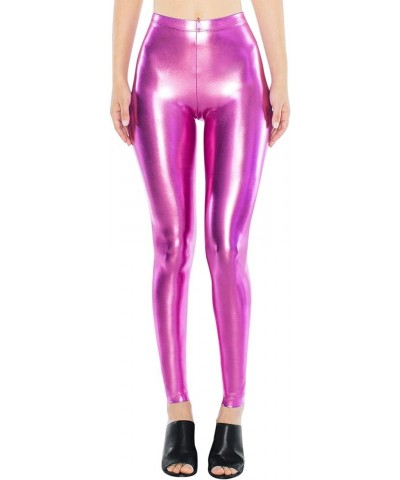 Women's Metallic Legging Fuchsia $13.73 Leggings