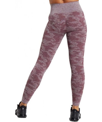 Women's Scrunch Butt Lifting Workout Leggings for Women Seamless High Waisted Gym Yoga Pants Berry Red $12.30 Activewear