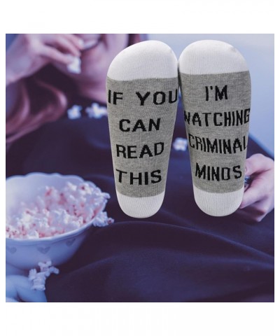 If You Can Read This I'm Watching Criminal Cotton Socks Criminal Fans Gift (2 Pairs/Set) 2 Pairs/Set - Ankle - 2 $10.79 Activ...