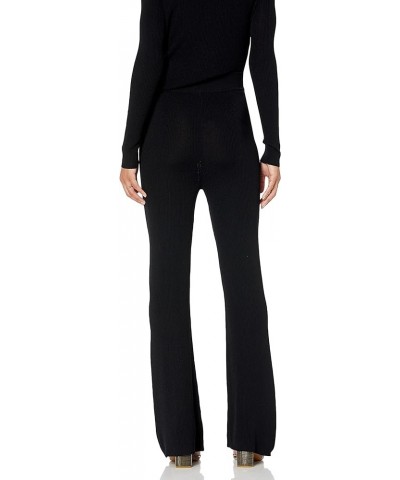 Women's Ellison Rib Flare Leg Sweater Pant Black $19.62 Pants