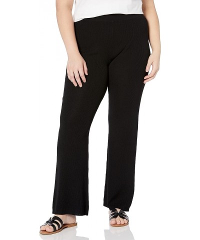 Women's Ellison Rib Flare Leg Sweater Pant Black $19.62 Pants