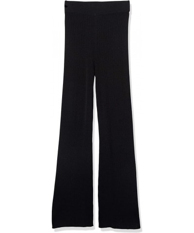 Women's Ellison Rib Flare Leg Sweater Pant Black $19.62 Pants