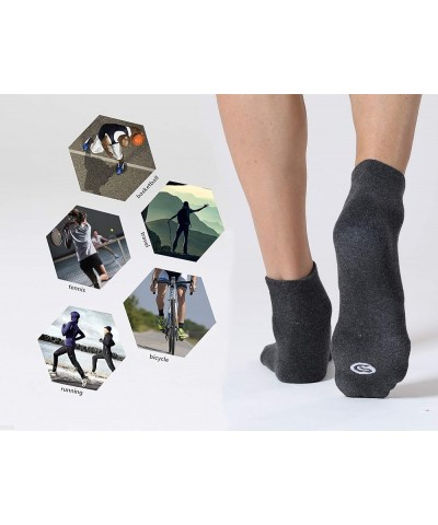 6 Pairs Women's Running Ankle Socks Athletic Sport Socks Cushioned 6 Pair Dark Grey $9.89 Activewear