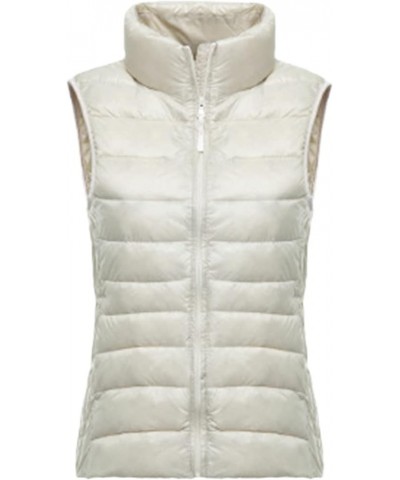 Women Sleeveless Puffer Jacket Bubble Vest for Women Plus Women's Quilted Puffer Vest Vintage Puffer Vest Women White $11.97 ...