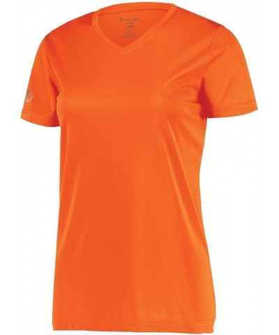 Women`s Momentum V-Neck T-Shirt Electric Orange $14.23 Activewear