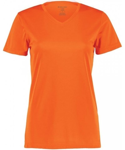 Women`s Momentum V-Neck T-Shirt Electric Orange $14.23 Activewear