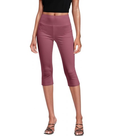 Womens Super Comfy Stretch Pull On Millennium Twill Capri Pants Capri Capri-mauve $15.50 Pants