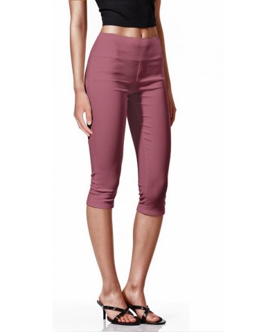 Womens Super Comfy Stretch Pull On Millennium Twill Capri Pants Capri Capri-mauve $15.50 Pants