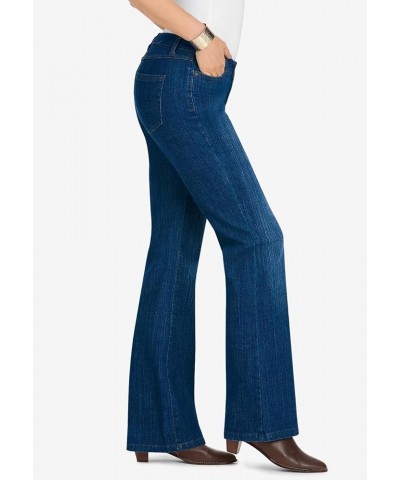 Women's Plus Size Petite Invisible Stretch Contour Bootcut Jean Grey Wash $29.99 Jeans