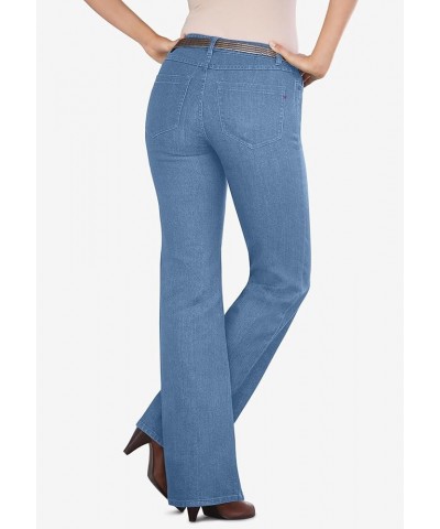 Women's Plus Size Petite Invisible Stretch Contour Bootcut Jean Grey Wash $29.99 Jeans