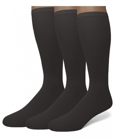 Women's Opaque Stretchy Nylon Knee High Trouser Socks, 3-Pairs Black $10.79 Socks